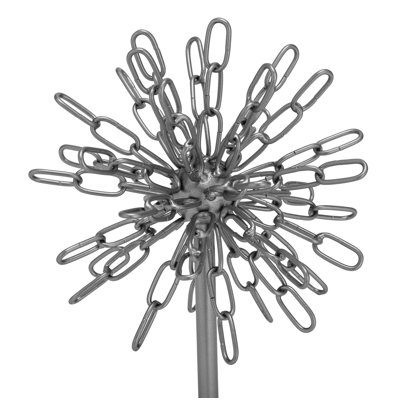 Metal Acrylic Sculpture Cole  Grey Finish Silver Size 12 H x 8 W x 5 D