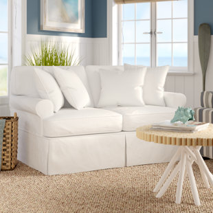Go to store & view more images Beachcrest Home Coral Gables Slipcovered Loveseat