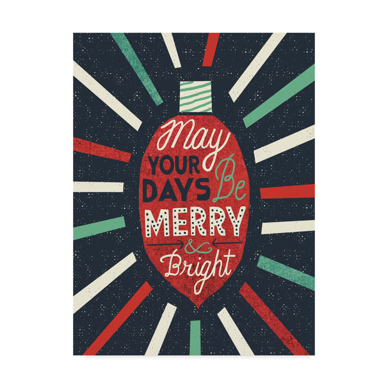 The Holiday Aisle Festive Holiday Light Bulb Merry And Bright