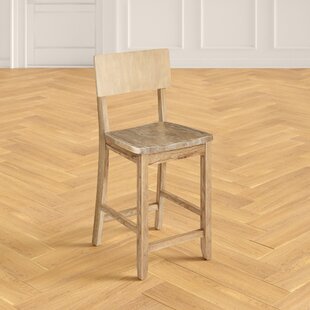 Premier Housewares Natural Rubberwood Folding Stool with Silver Legs