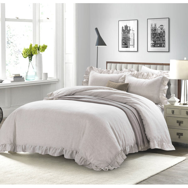 Linen Ruffle Duvet Cover Wayfair