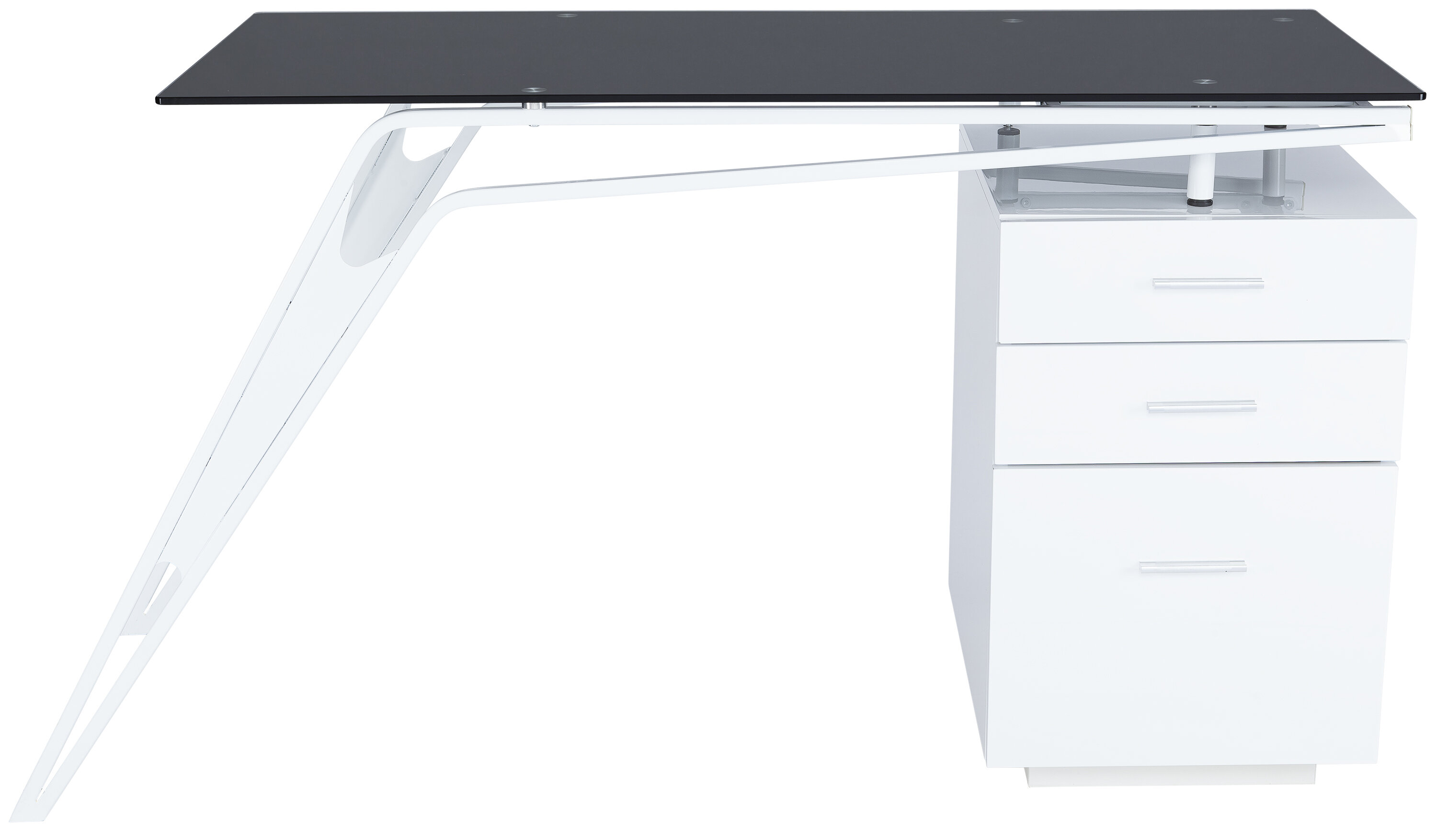 Latitude Run Daine Glass Writing Desk Wayfair