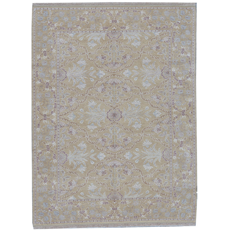 Bokara Rug Co Inc One Of A Kind Turkish Hand Knotted 5 6 X 7 3 Wool Beige Area Wayfair Bokara Rug Co Inc One Of A Kind