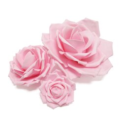 Red Barrel Studio® 3 Piece Rose Foam Flower Wall Décor Set | Wayfair