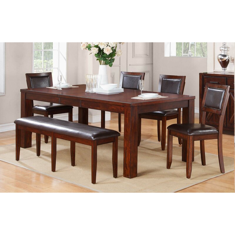 Red Barrel Studio® Brookstonval Extendable Butterfly Leaf Dining Table ...