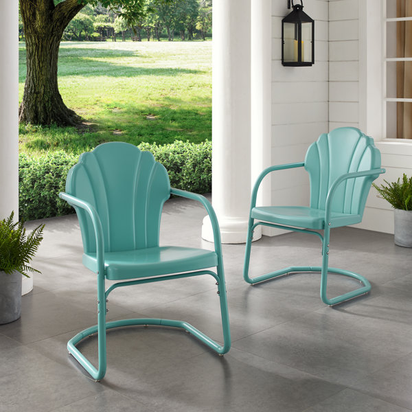 Retro Metal Patio Chairs Wayfair