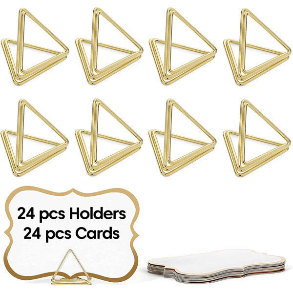 10-50pcs Wooden Base Card Holders Unique Love Heart Shape Table Name Card Clips 