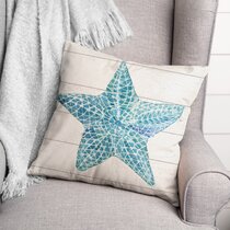 Housewarming Gift Starfish Bolster Pillow Case Nautical Summer Decor Coastal Lumbar Pillow Cover Ocean Life Long Pillow Case