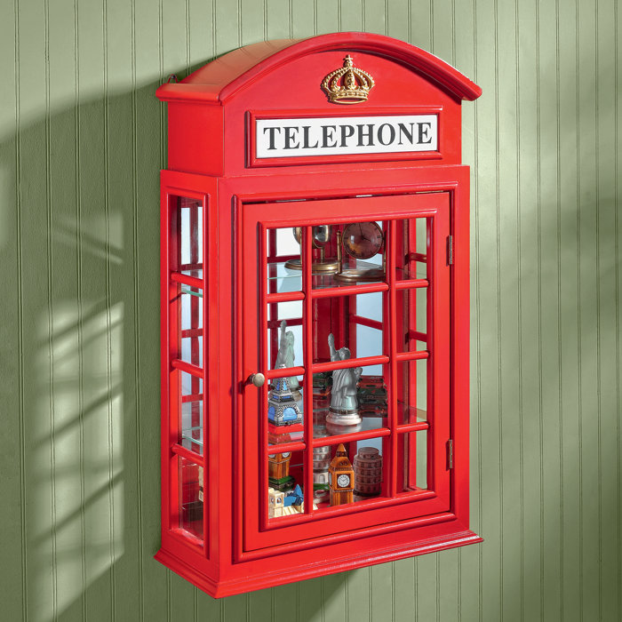 Design Toscano Piccadilly Circus British Telephone Booth Wall