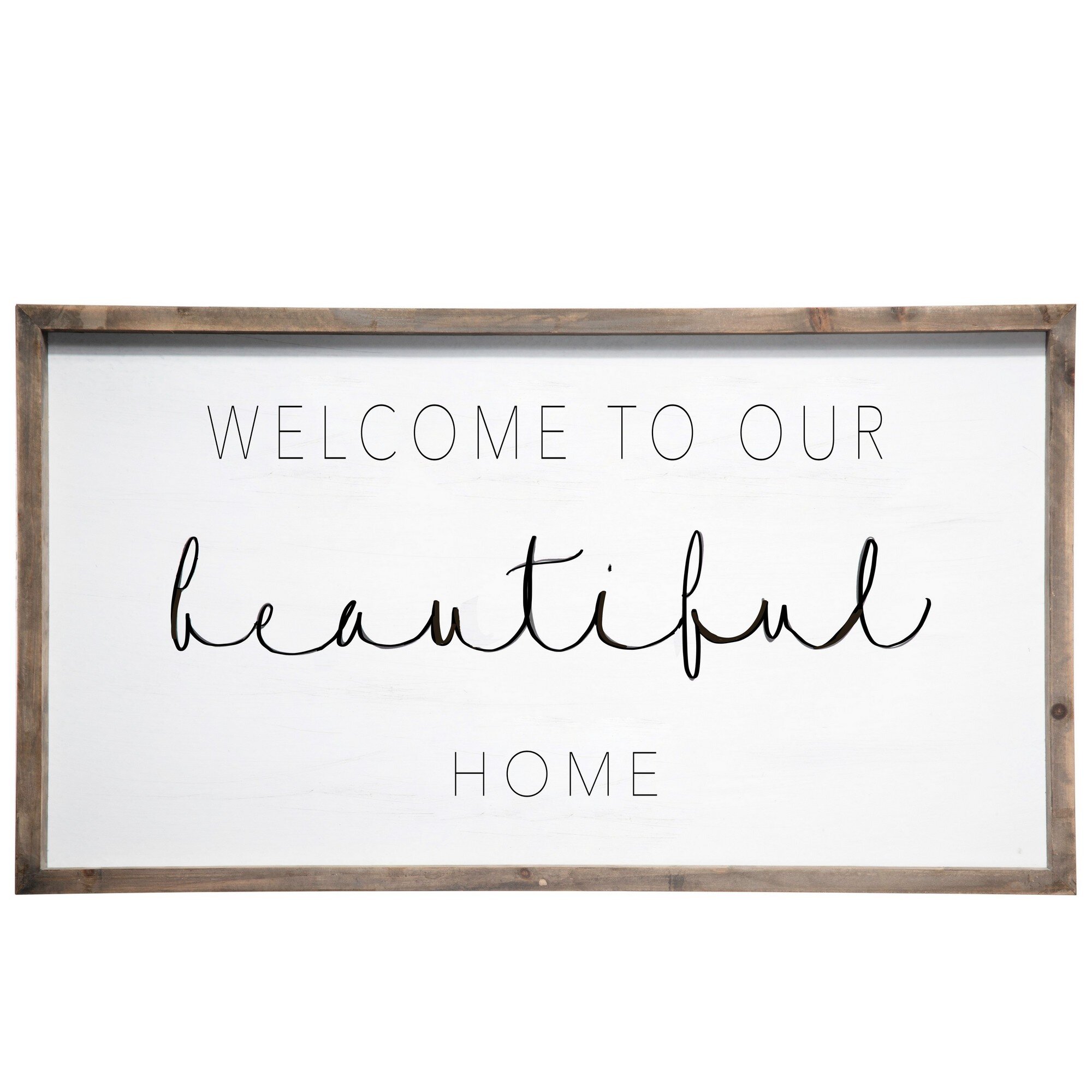 home decor Welcome to our home rectangular shaped hanging wood sign wall art