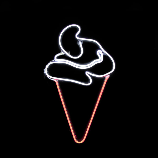 The Party Aisle Ice Cream Cone Window Silhouette Led Neon Sign