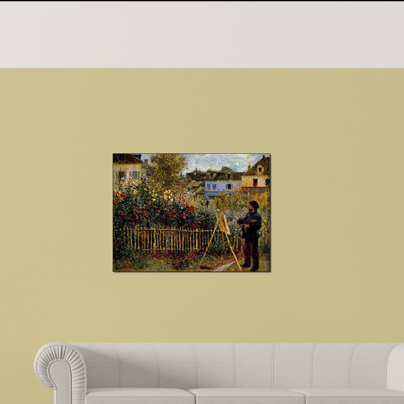 East Urban Home Monet Painting In His Garden In Argenteuil By