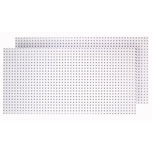 White 22 inH x 18 inW Pair Polypropylene Pegboard Panel Kit with 40 lb Load Capacity 