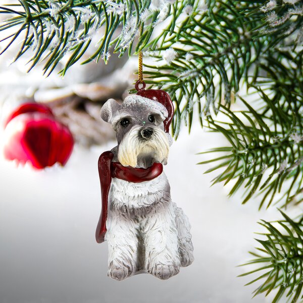 CHRISTMAS DOG WITH BONE ORNAMENT READY FOR PERSONALIZING OR NOT RESIN NEW CUTE! 