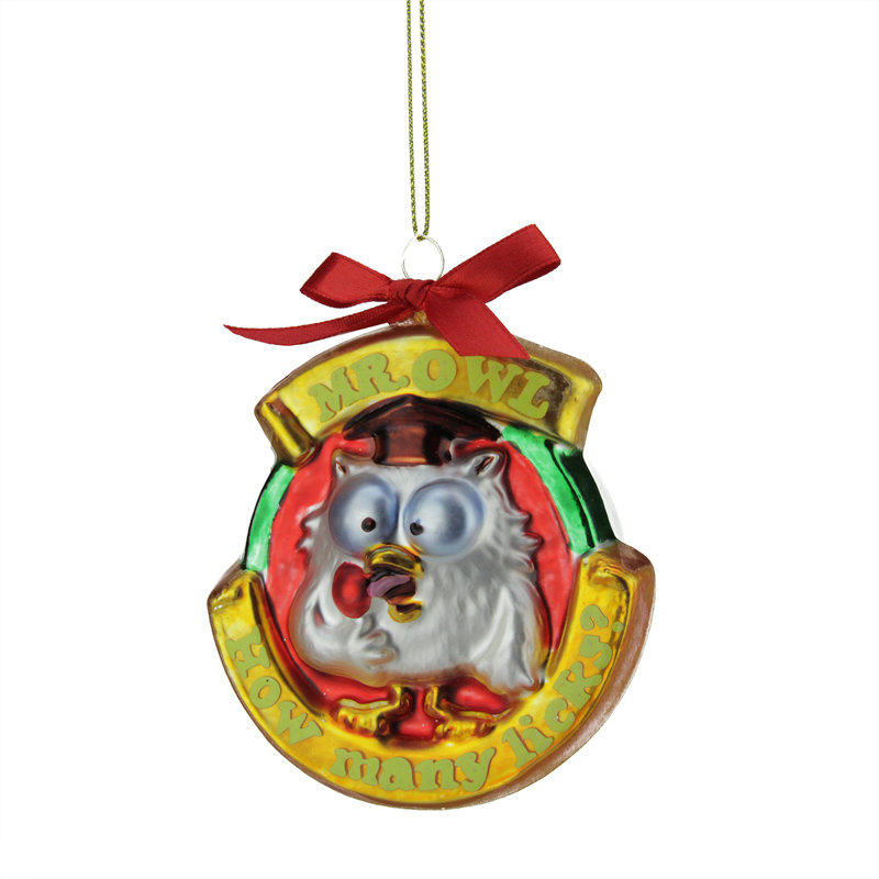 The Holiday Aisle Tootsie Roll Pop Orignal Filled Lollipop Mr Owl Glass Christmas Ornament Wayfair