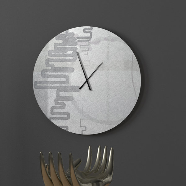 Latitude Run Smart Jolly Abstract Metal Wall Clock Wayfair