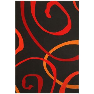 Contempo Black/Red Area Rug