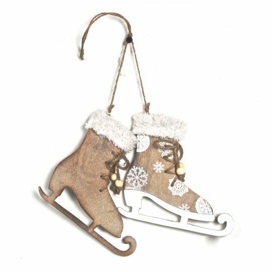 The Holiday Aisle® Wooden Ice Skates Hanger | Wayfair