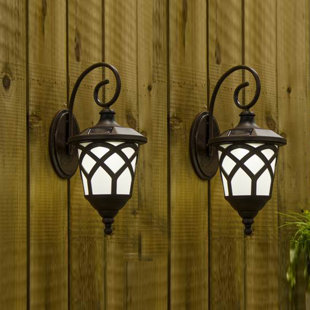 Go to store & view more images Winsome House Solar 1-Light Outdoor Wall Lantern (Set of 2)