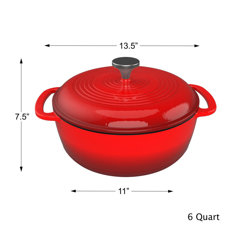 Classic Cuisine Cast Iron Round Dutch Oven  Capacity: 6 Qt.