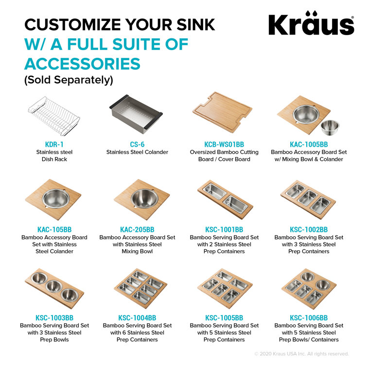 Kraus Artec Pro Workstation 32 L X 19 W Undermount Kitchen Sink Reviews Wayfair