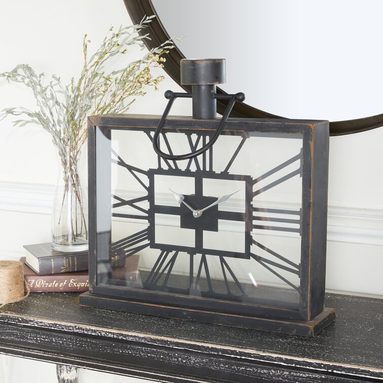 Lark Manor Industrial Analog Metal Table Clock & Reviews | Wayfair