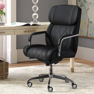 Brand New Palermo Luxury Grey Leather Executive Home Office Chair 