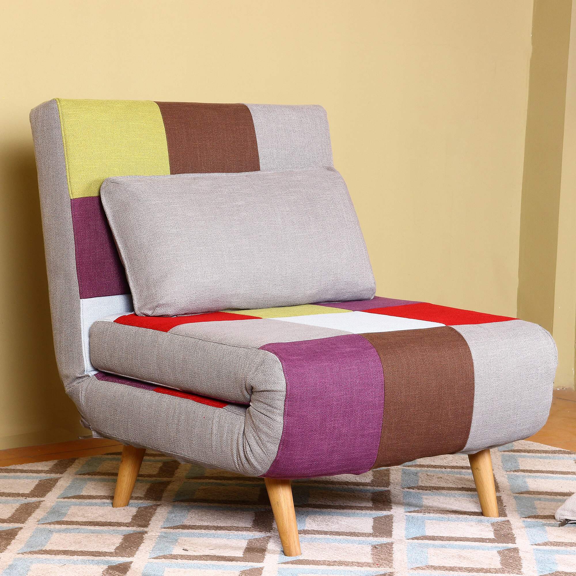 purple futon chair