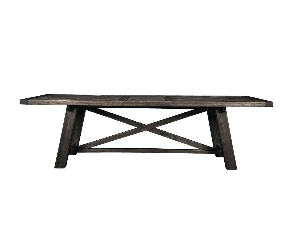 gracie oaks extendable solid wood dining table