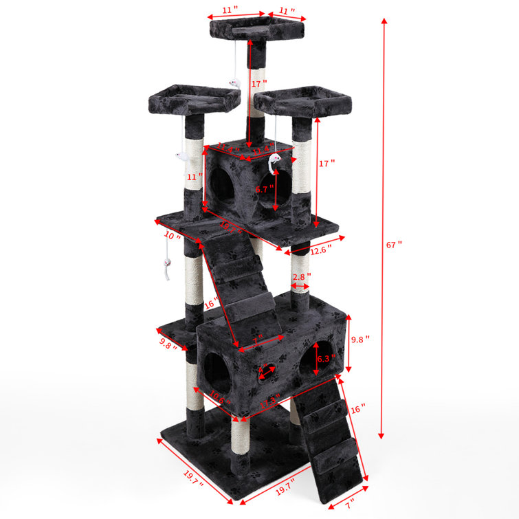 paw print cat tree