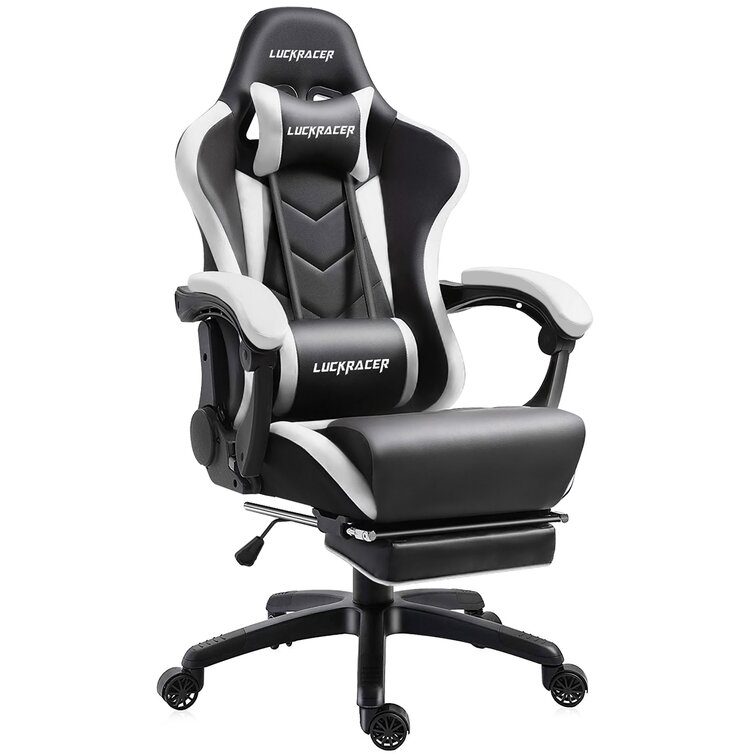 luckracer gaming chair massage with footrest