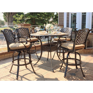 Go to store & view more images Beadle 5 Piece Bar Height Dining Set with Cushions by Darby Home Co