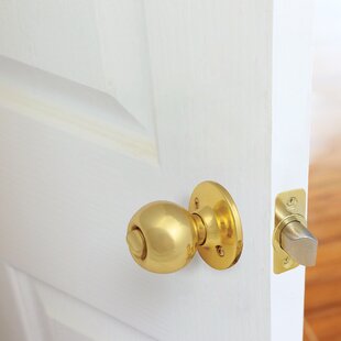 Brass Finish MODERN Round Internal Door Knobs Mortice Interior Door Handles D3