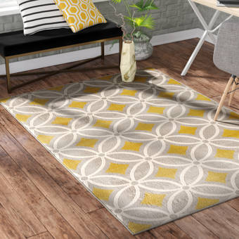 Charlton Home Ansel Blue Yellow Area Rug Reviews Wayfair