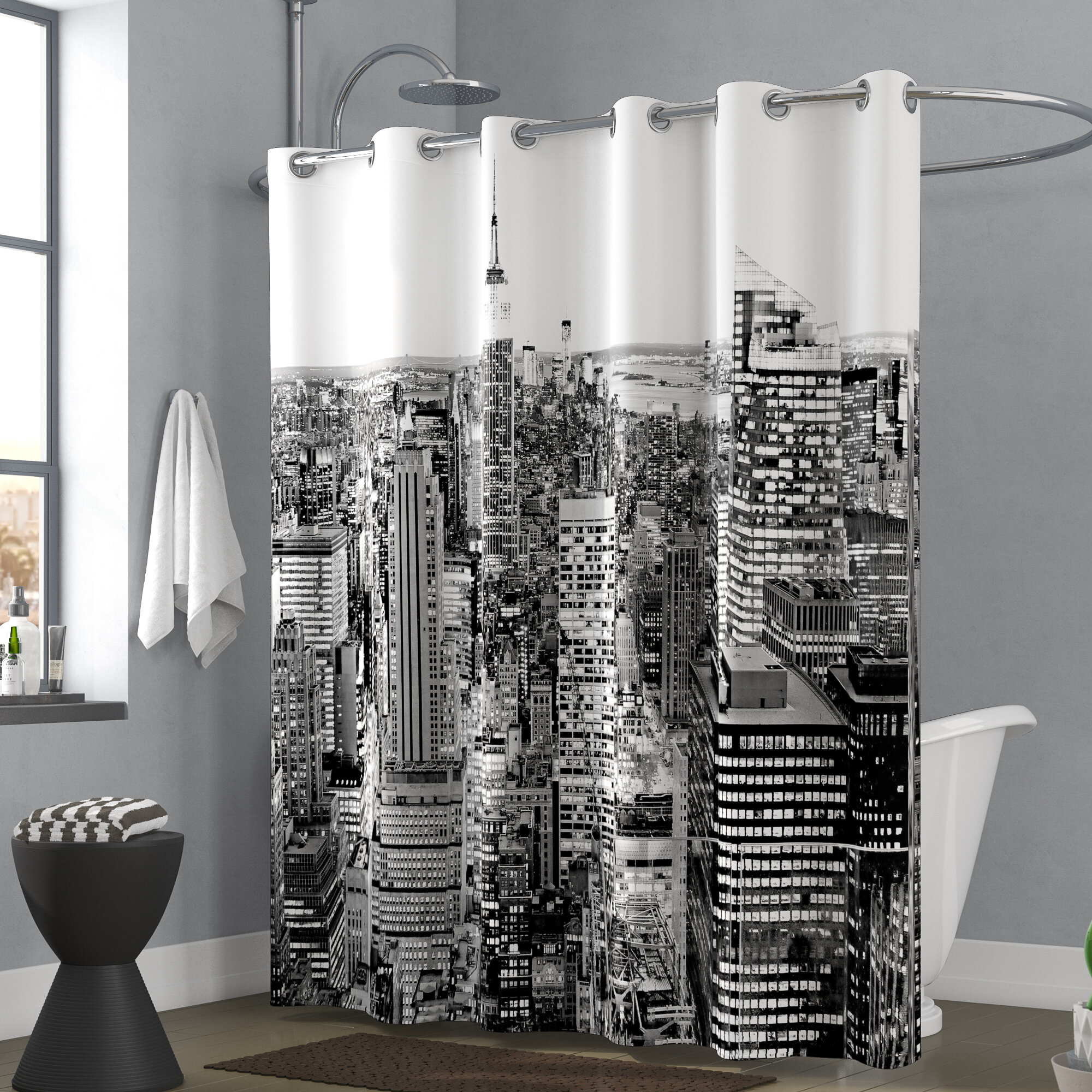 Wrought Studio Bequette New York Manhattan Single Shower Curtain Wayfair