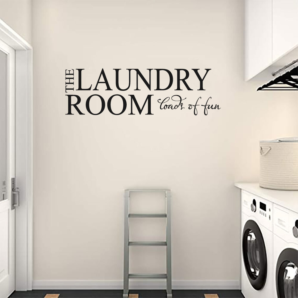 Imprinted Designs Laundry Room Loads of Fun Vinyl Wall Decal Sticker Art 