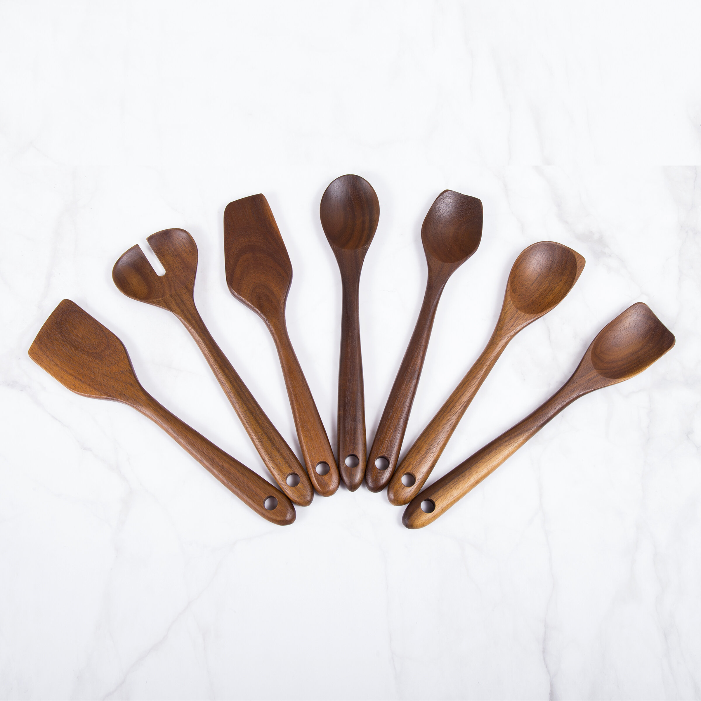 Creative Home 7 Piece Acacia Wood Kitchen Utensil Set Reviews Wayfair