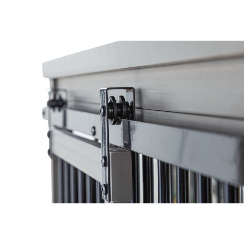 dog crate with barn door