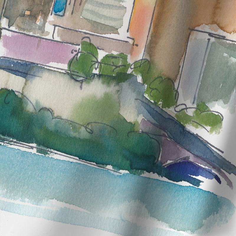 East Urban Home M Bleichner Austin Texas Impressionistic Skyline