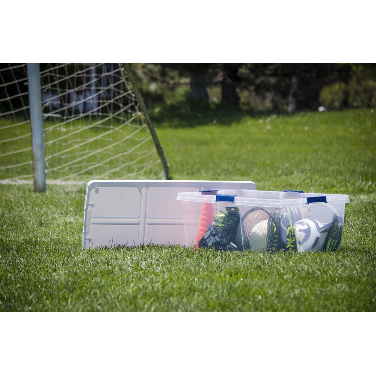 hefty 25 gallon clear tote