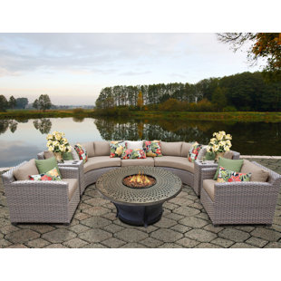 Go to store & view more images Meeks 8 Piece Sectional Seating Group with Cushions by Rosecliff Heights
