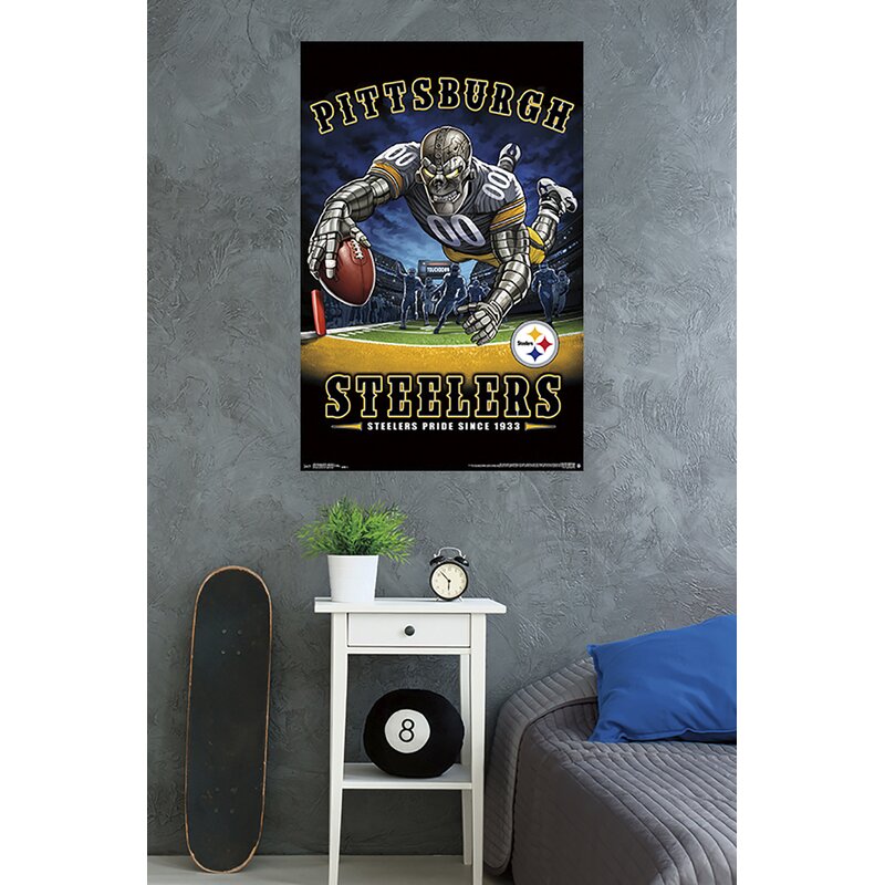 Trends International Pittsburgh Steelers End Zone Paper Print Wayfair