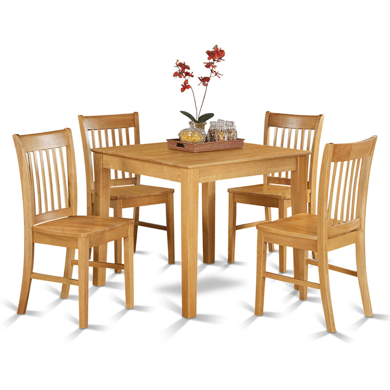 Alcott Hill Cobleskill Rubberwood Solid Wood Dining Set Reviews Wayfair Ca