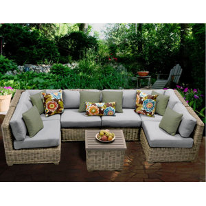 Cape Cod 7 Piece Sectional Set with Cushions