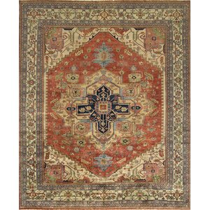 Serapi Hand Knotted Wool Rust/Beige Area Rug
