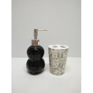 Albright Novelty It's All about the Benjamins 2-Piece Bathroom Accessory Set