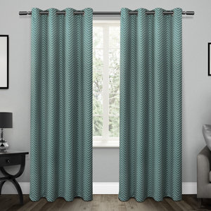 Chevron Blackout Thermal Curtain Panels (Set of 2)