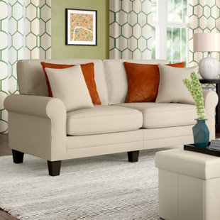 Couch With Wood Arms Wayfair Quickview