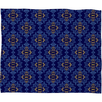 Kess InHouse Louise Machado Amethyst Purple Teal Fleece Throw Blanket 80 by 60