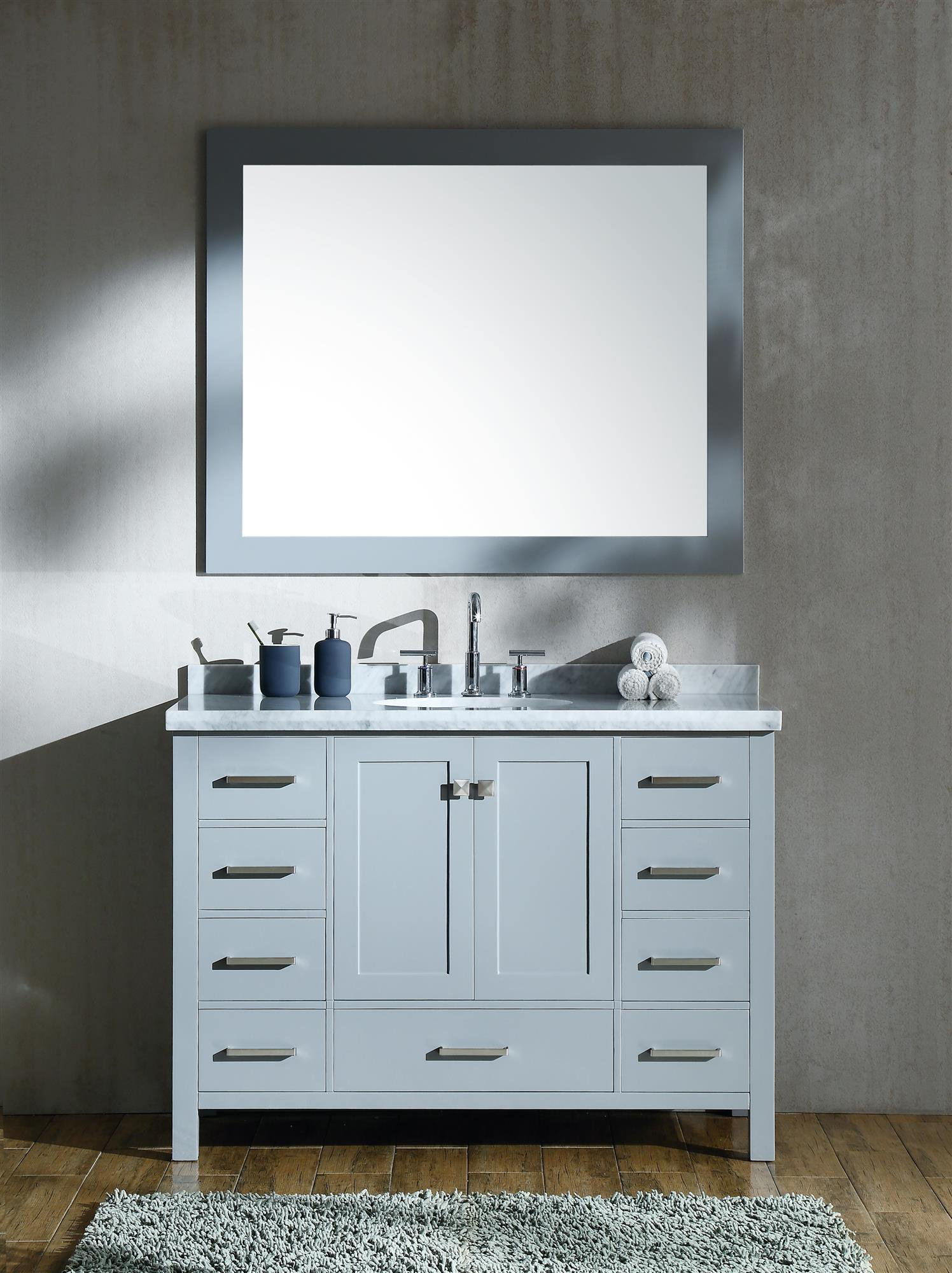 Andover Mills Minneota 49 Single Bathroom Vanity Set With Mirror Wayfair